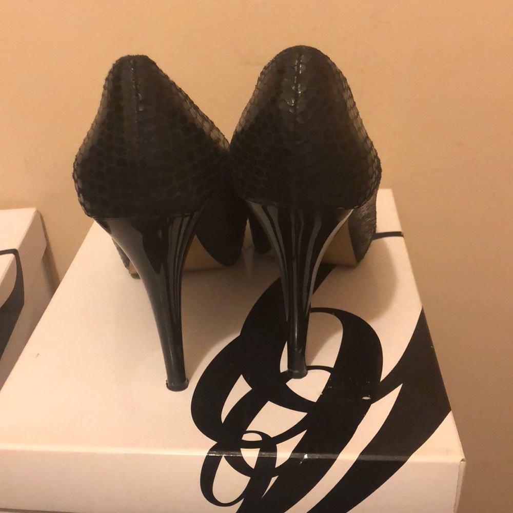 Black print peep toe - Picture 2 of 4